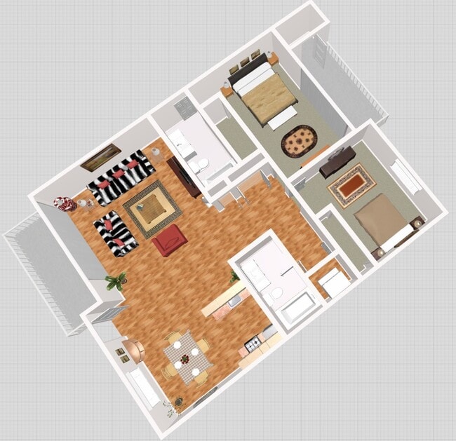 2x2 1000 Sq Feet - Magnolia Grove Condominiums