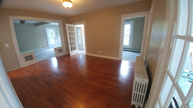 New hardwood dining room - 28 Elm St House