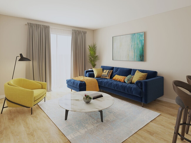 Living Room - Ascend On 75 Apartments