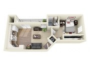 1BR/1BA 440 sqft