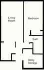 One Bedroom, 1 Bath, Ranch