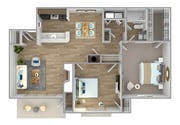 B1_2Bed_1Bath_1089 Sq Ft
