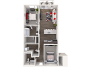 C3 - 2 Bed/2 Bath - 459