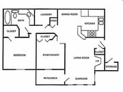 2BR/1BA