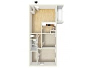 Two bedroom floor plan
