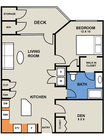 The Euclid 1 Bedroom/Den