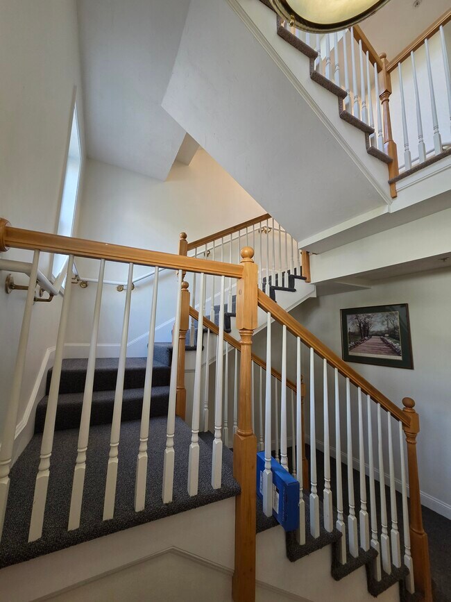 From inside front door looking up staircase - 35 Collins St Unit 35C92