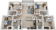 The Park on Morton 4x4 Balcony Platinum Floor Plan