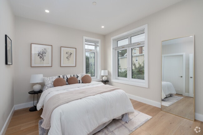 2BR, 2BA - 662SF - Primary Bedroom - The Nia