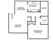 1BR/1BA