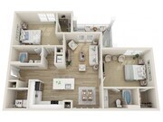 The Dataw Two Bedroom Floor Plan