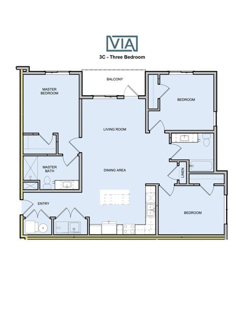 Via 3C Floorplan - 3C Three Bedroom Accessible