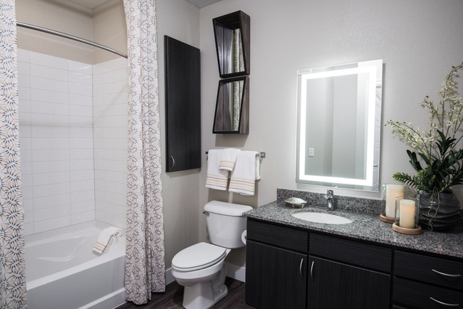 Baths with framed mirrors