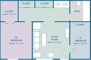 2 Bed/1 Bath Suite