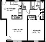 1BR/1BA