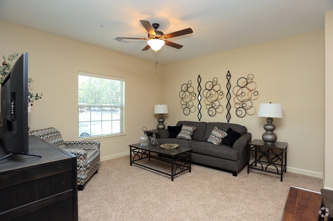 2BR - 862SF - Living Area - Anderson House Luxury Apartments