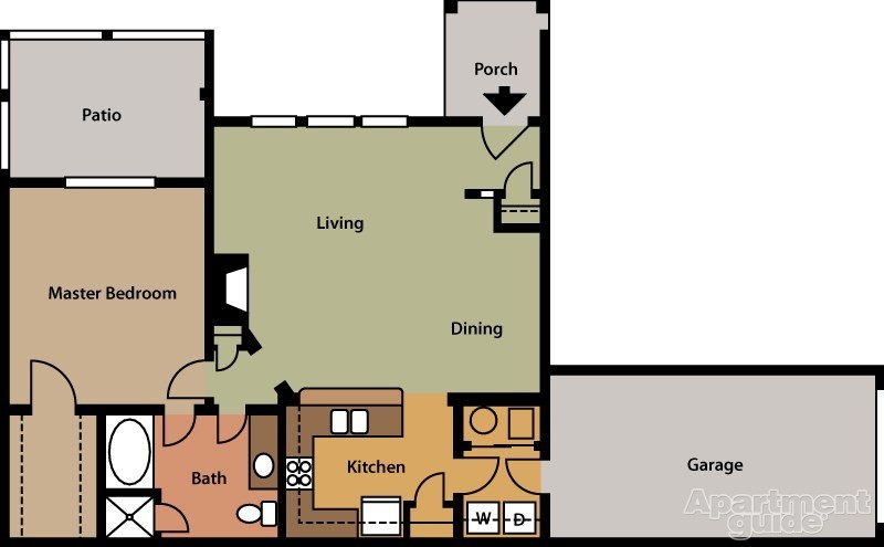 Floor Plan - 1 Bedroom (A1)