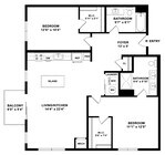 B2 Floor plan W Dimensions