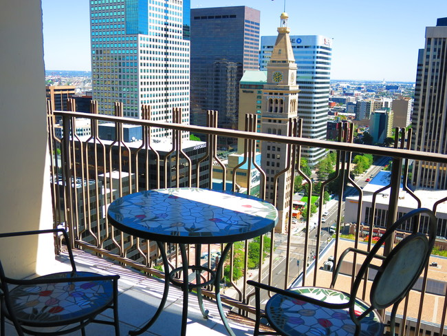 OPEN BALCONY WITH PATIO FURNITURE - 1020 15th St Condo Unit 27H