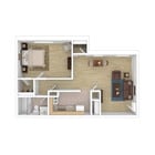 Manor View - One Bedroom, 760 sq. ft.