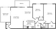 2BR/1BA