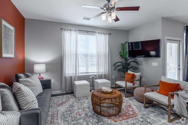 2BR, 2BA - 1,260SF - Living Room - Watermark at Steele Crossing