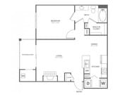 One Bedroom One Bath (782 SF)