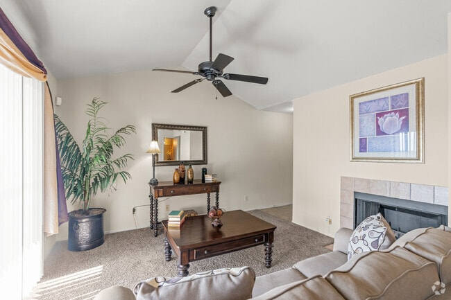 2BR, 1.5BA - 860 SF - Living Room - Falcon Ridge