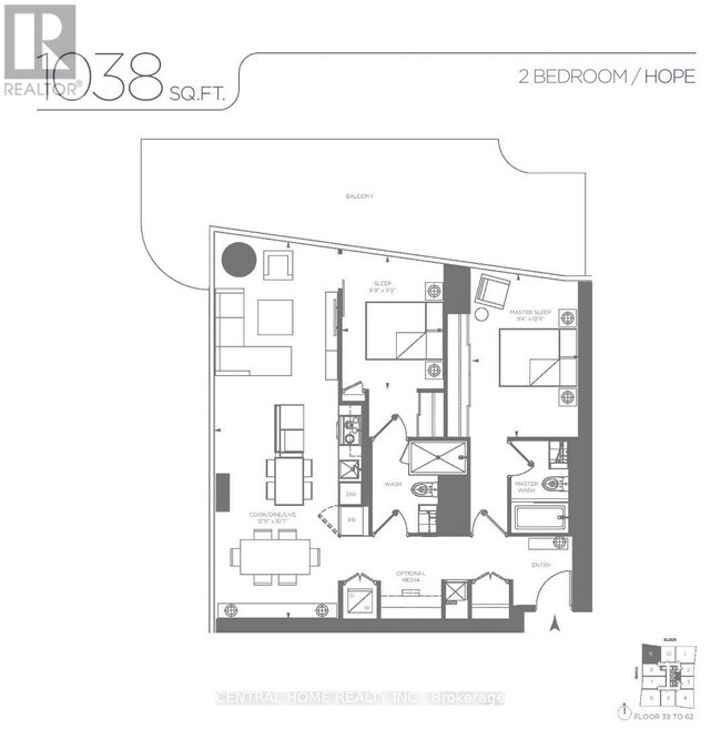 Photo - 1 Bloor St E Unité 5609