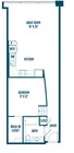 1BR/1BA 1A 755 sqft