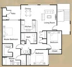3BR/2BA