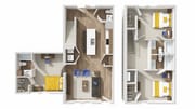 C3: 3BD | 3.5BA | 1395 SF