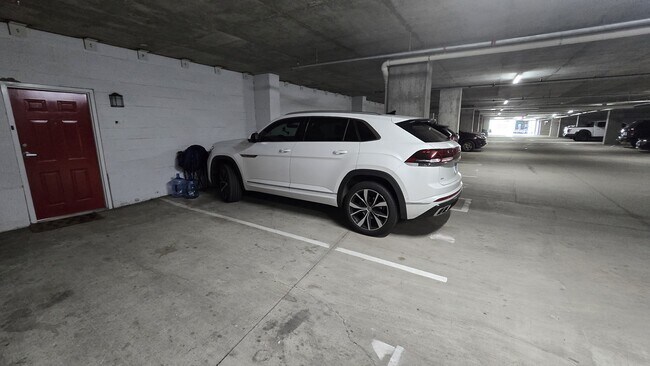 Garage entrance with 2 parking spots. - 44 Abbey Ln Unit 1