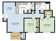 2BR/1BA