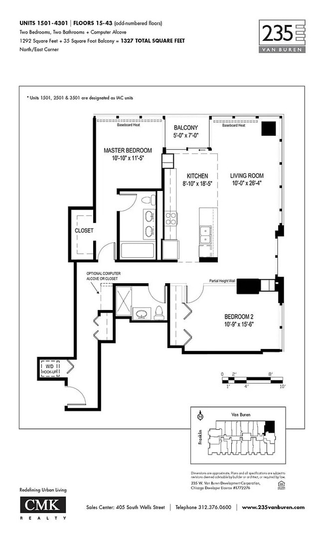 Floorplan - 235 W Van Buren St Unit 2501