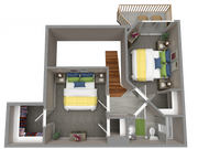 3 Bedroom 2 Bathroom Loft - Upstairs