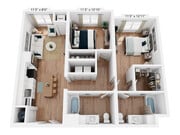 B2H | 2x2 | 1,028 sq ft