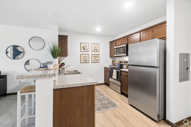 2BR, 1BA - 964SF - Kitchen - Chisago Lake Apartments
