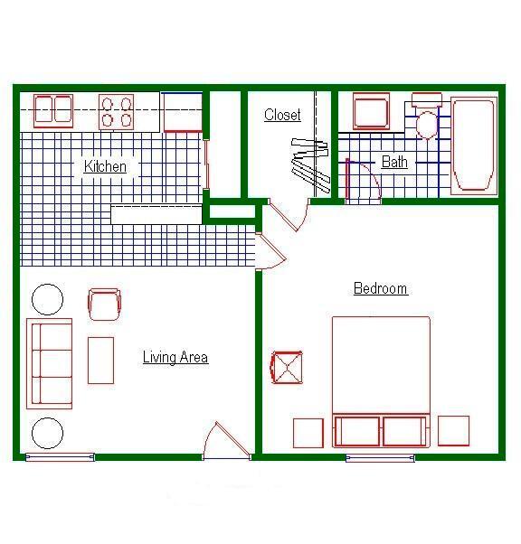 1 bed small - Villa West Apartments
