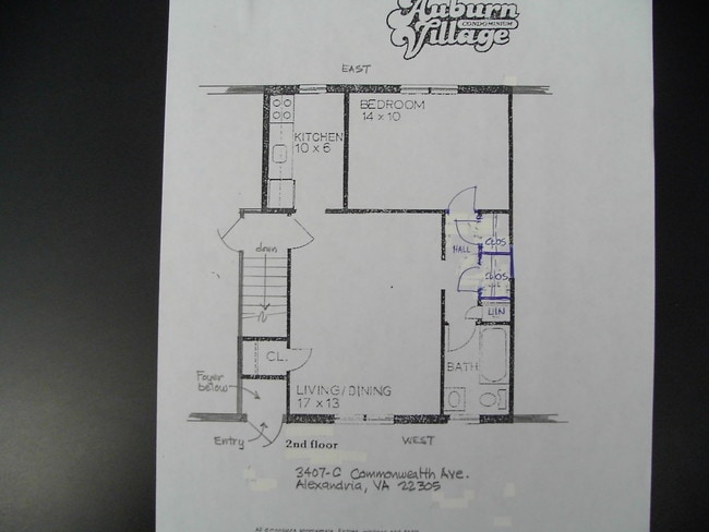 floor plan - 3407 Commonwealth Ave Condo Unit C