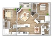 2 Bedroom | 2 Bath | 1171 SF