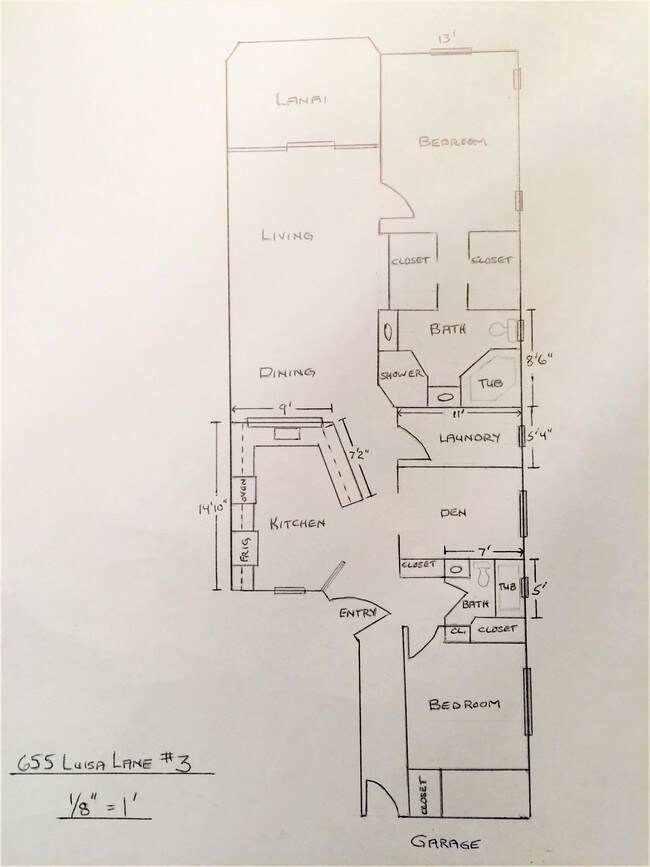 Layout - 655 Luisa Ln Unit 3