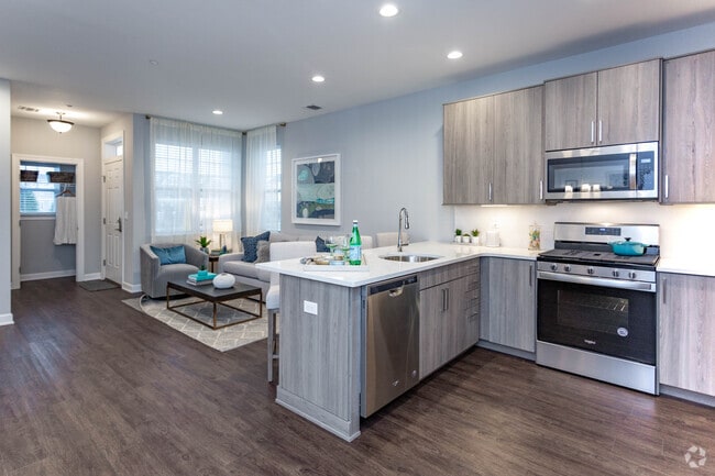 The Lark -2BR,2BA-1196SF - Kitchen/Living Room