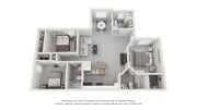 A 3D floor plan rendering of The Bay.