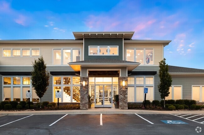 Leasing office and clubhouse entrance - The Haven at Shoal Creek Rental