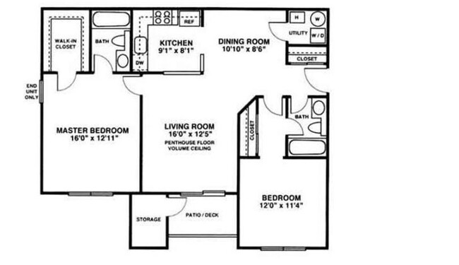 Waterford Drive condo layout - 921 Waterford Dr Condo Unit 921