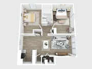 2 Bedroom LRG 3D Floorplan