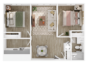 2BR/1BA - B2