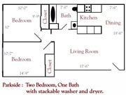 2BR/1BA