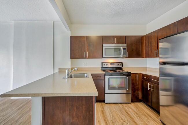 Kitchens are complete with stainless steel appliances - Renaissance Tower Apartments